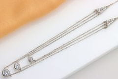 Brilio Silver Půvabný stříbrný náhrdelník se zirkony NCL147W