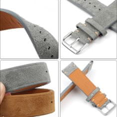 BStrap Suede Leather řemínek na Xiaomi Amazfit GTR Mini, brown