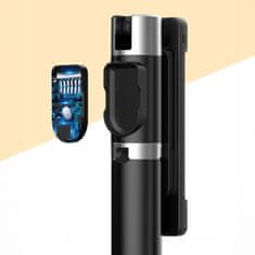 TopQ Bluetooth selfie tyč mini P70S Plus se stativem černá