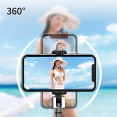 TopQ Bluetooth selfie tyč P70 se stativem černá