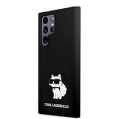 Karl Lagerfeld  Liquid Silicone Choupette NFT Zadní Kryt pro Samsung Galaxy S24 Ultra Black