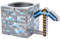 CurePink 3D keramický hrnek Minecraft: Pickaxe (objem 480 ml)