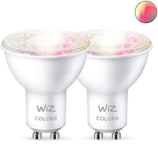WiZ WiZ SET 2x LED žárovka GU10 PAR16 4,9W (50W) 345lm 2700-6500K RGB IP20, stmívatelná