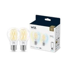 WiZ WiZ SET 2x LED žárovka E27 A60 Filmant 7W (60W) 806lm 2700-6500K IP20, stmívatelné