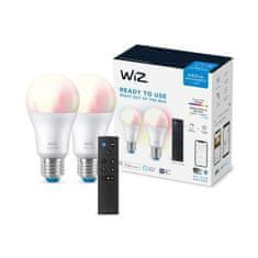WiZ WiZ SET 2x LED žárovka E27 A60 8W (60W) 806lm 2200-6500K RGB IP20, stmívatelná plus ovladač