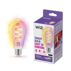 WiZ WiZ LED žárovka E27 ST64 6,3W 470lm 2200-6500K RGB IP20, stmívatelná