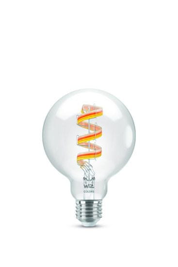 WiZ WiZ LED žárovka E27 G95 6,3W 470lm 2200-6500K RGB IP20, stmívatelná