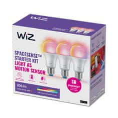 WiZ WiZ SET 3x LED žárovka E27 A60 8,8W 806lm 2200-6500K RGB IP20, stmívatelná