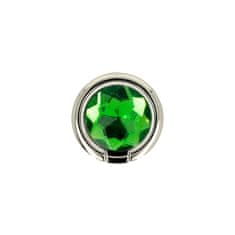 TopQ Prsten na mobil CRYSTAL zeleno-stříbrný