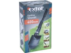 Extol Premium Lopatka skládací s motyčkou, délka 40cm, šířka 9,5cm