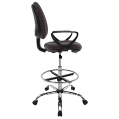 KONDELA Vyvýšená pracovní židle, hnědá / černá, TAMBER