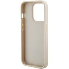 Guess kryt na iPhone 15 PRO MAX 6.7" Gold Croco Triangle Metal Logo