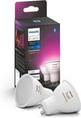 Philips Hue Bluetooth LED White and Color Ambiance žárovka GU10 5.7W 350lm 2000K-6500K RGB set 2 ks