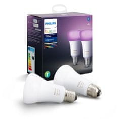 Philips Hue Bluetooth LED White and Color Ambiance žárovka 2xE27 A19 9W 806lm 2200K-6500K