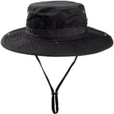 Camerazar Pánský taktický klobouk BOONIE, černý, polyester/bavlna, univerzální velikost 55-59 cm