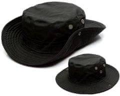 Camerazar Pánský taktický klobouk BOONIE, černý, polyester/bavlna, univerzální velikost 55-59 cm