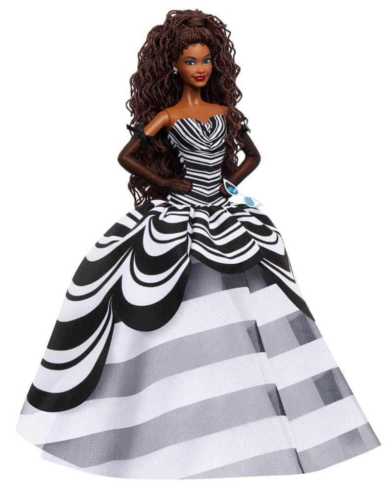 Levně Mattel Barbie Panenka 65. výročí hnědovláska HRM59