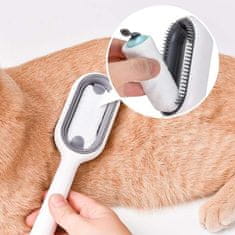 Netscroll 3 v 1 kartáč pro psy a kočky, masážní a odstraňovač chlupů z tkanin, univerzální kartáč pro domácí mazlíčky, silikonový vložek pro masáž, Comby