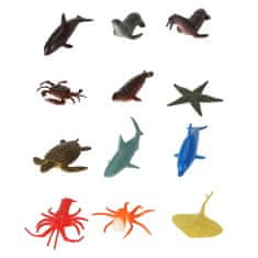 WOWO Kompletní Sada 48 Figurinek Mořská Zvířata, Farmářské Zvíře a Dinosauři