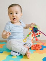WOWO Modré Senzorické Kousátko pro Miminka - Montessori Vývojová Hračka
