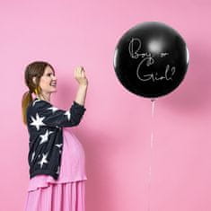WOWO Balón pro odhalení pohlaví s růžovými konfety, 100cm - Chlapec nebo holka?