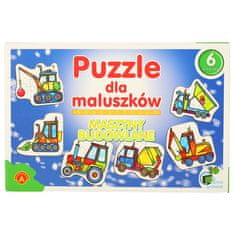 WOWO Puzzle ALEXANDER pro děti 2+ s motivem stavebních strojů