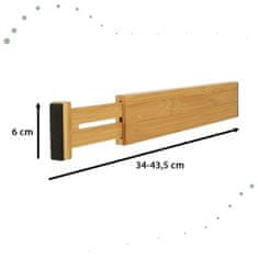 KIK Organizér do zásuvky nastavitelný bambusový oddělovač 43x6x1,5cm 1 kus