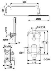 KFA armatura Halit podomítkový sprchový set, chrom (4829-511-00)