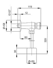 KFA armatura Pisoárový tlačný ventil chrom (183-000-00)