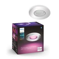 Philips Hue Bluetooth LED White and Color Ambiance Koupelnové podhledové svítidlo Philips Xamento 8719514355347 GU10 5,7W 806lm 2000-6500K RGB IP44 9,3cm chromové, stmívatelné