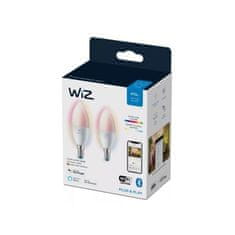 WiZ WiZ SET 2x LED žárovka E14 C37 Candle 4,9W (40W) 470lm 2700-6500K RGB IP20, stmívatelná