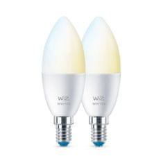 WiZ WiZ SET 2x LED žárovka E14 C37 Candle 4,9W (40W) 470lm 2700-6500K IP20, stmívatelná