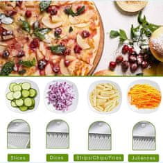 Netscroll Kuchyňský set, vrcholný loupák/rezač zeleniny + sekačka ovoce a zeleniny, set rezačky a sekačky, které se skvěle doplňují, bezplatná E-kniha receptů, ChopBundle