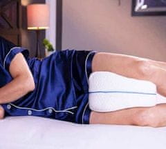 Netscroll Ortopedická polštář pro spaní na boku, chrání nohy a kolena, zmírňuje bolesti ischiasu, zad a kloubů, paměťová pěna, podpora v těhotenství, prodyšná s pratelným povlakem, GoodSleep