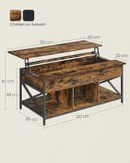 Artenat Konferenční stolek Basilisk, 100 cm, tmavě hnědá