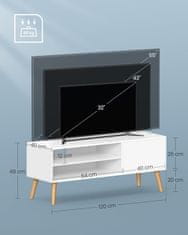 Artenat TV stolek Eowyn, 120 cm, bílá