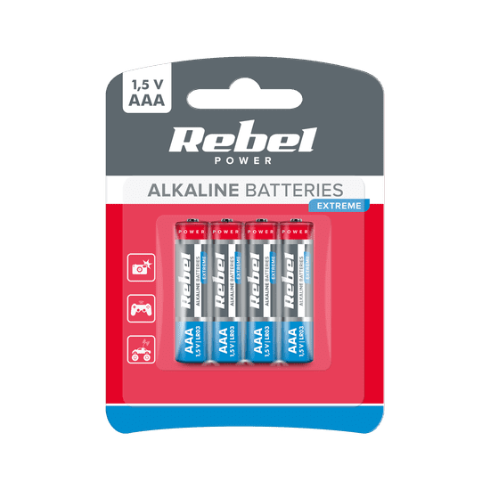shumee REBEL EXTREME LR03 alkalické baterie 4 ks/bl.