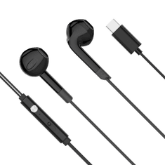 shumee Kruger&amp;Matz C2 sluchátka do uší s mikrofonem pro USB-C, černá