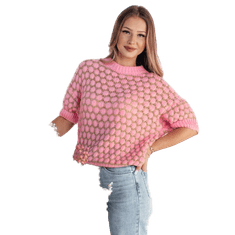 Dstreet Dámský svetr nadměrné velikosti PINGOL růžový my2305 Univerzální