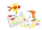 TopKing Vzdělávací puzzle šroubovák, vrtačka, šrouby, stavební bloky, 261 prvků