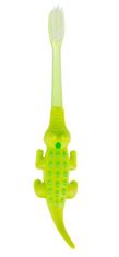 AKUKU Dětský zubní kartáček - Krokodýl, zelený