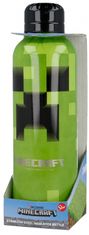 CurePink Nerezová láhev na pití Minecraft: Creeper Face (objem 515 ml)