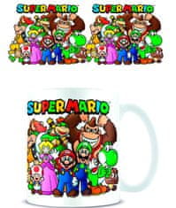 CurePink Dárkový set Nintendo|Super Mario: Evergreen (objem hrnku 315 ml)