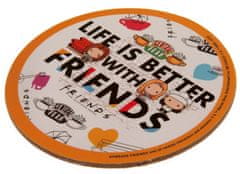 CurePink Dárkový set v plechové krabičce Friends|Přátelé: Life Is Better (objem hrnku 370 ml)