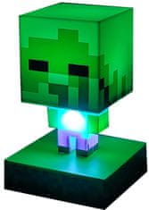 CurePink Dekorativní lampa Minecraft: Zombie (výška 10 cm)