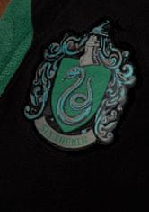 CurePink Pánský fleece župan Harry Potter: Čaroděj ze Zmijozelu - Slytherin (univerzální) černá