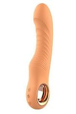Dreamtoys Glam Flexible Ribbed Vibe (Orange), žebrovaný vibrátor vaginální