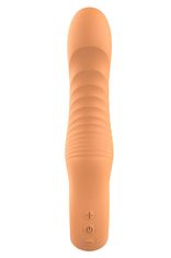 Dreamtoys Glam Flexible Ribbed Vibe (Orange), žebrovaný vibrátor vaginální