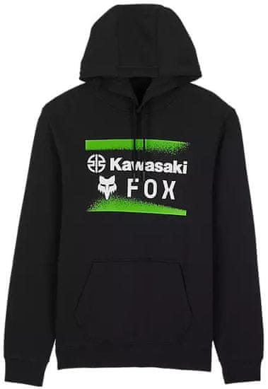 FOX mikina FOX X KAWASAKI Fleece černo-bílo-zelená