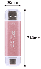 Transcend ESD310P 2TB USB Type-A/USB Type-C 3D NAND flash R 1050 MB/s, W 950 MB/s